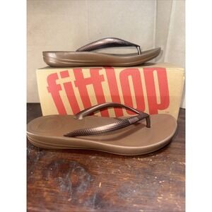 Fitflop Iqushion Ergonomic High Rebound Air Foam Womens Sandal Gold US 5